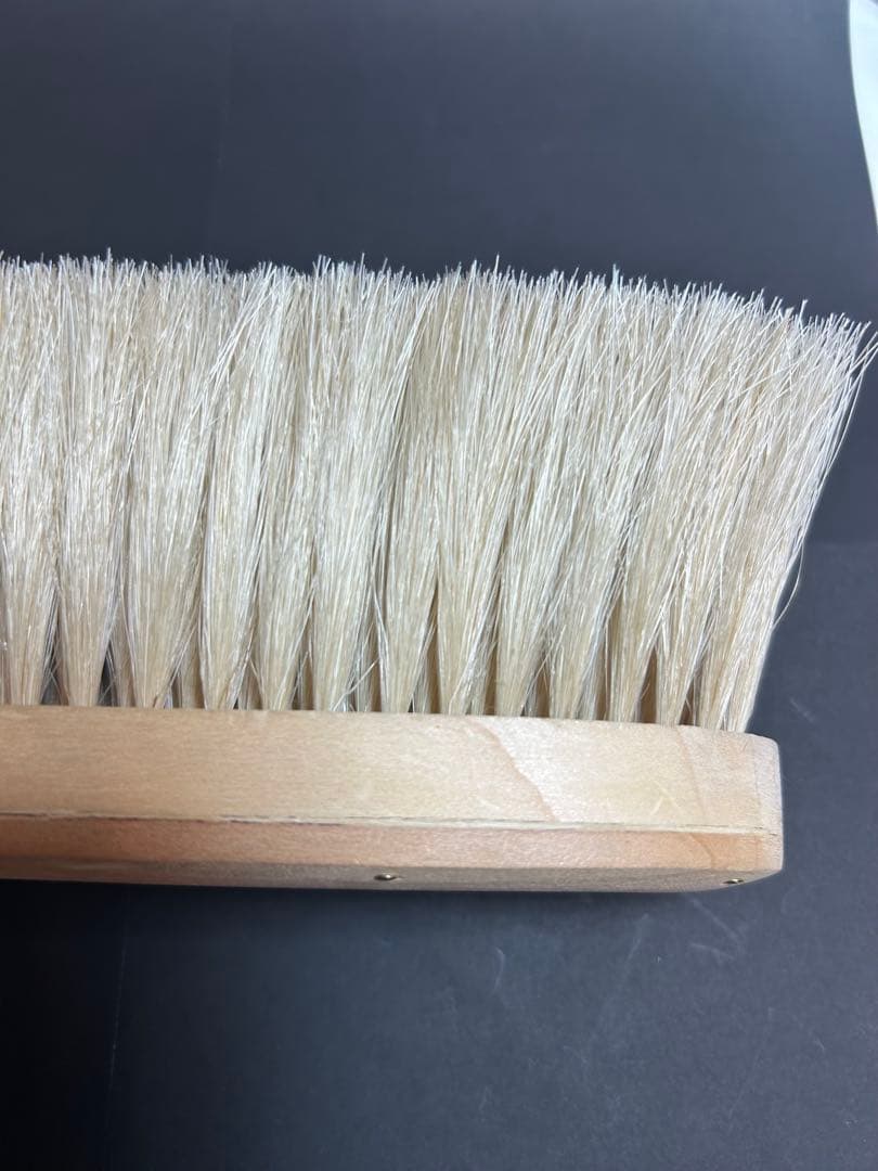美品　ブラシの平野　洋服ブラシ　手植え水雷型　馬毛100%