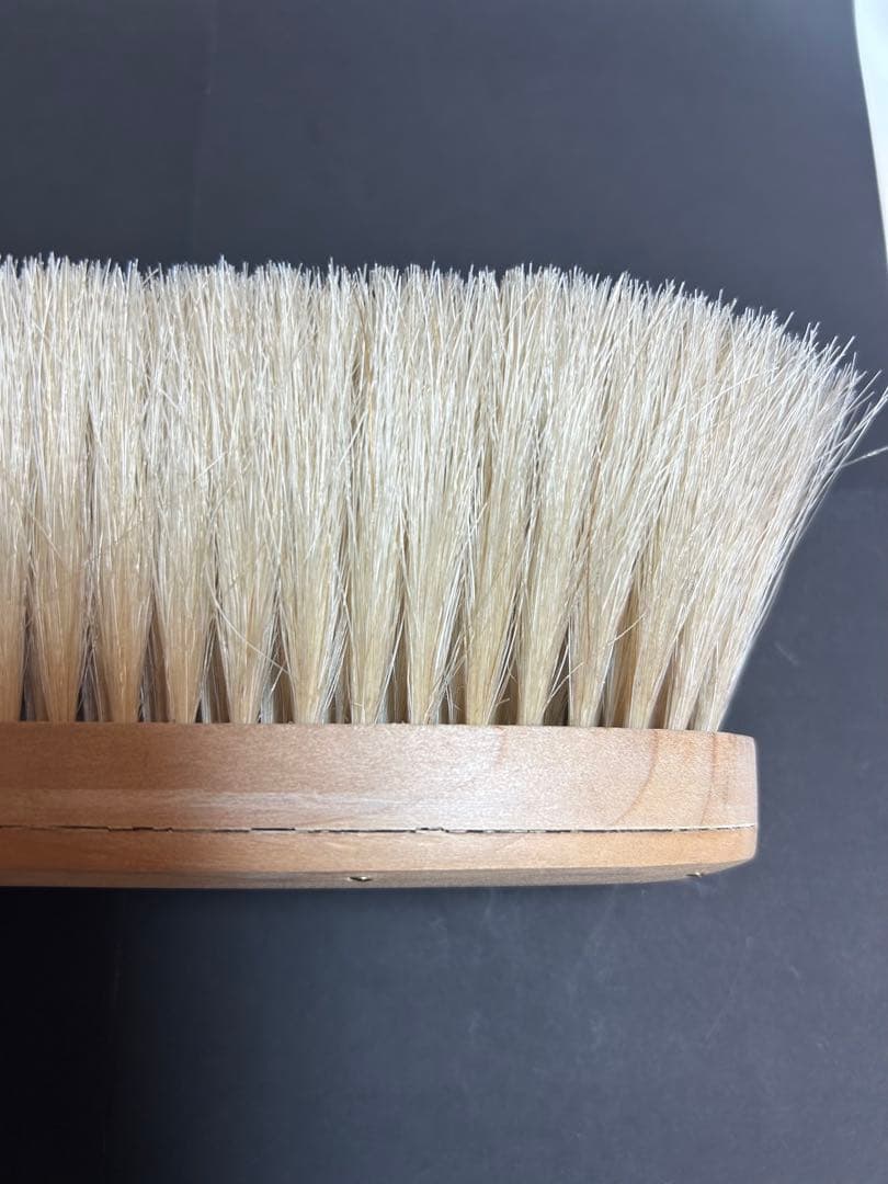 美品　ブラシの平野　洋服ブラシ　手植え水雷型　馬毛100%