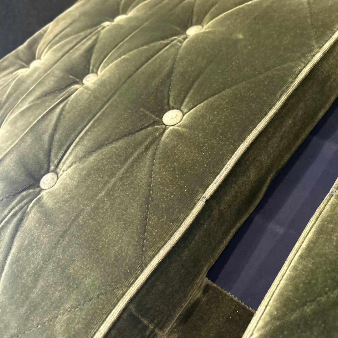 【カリモク60】ロビーチェア3シーター　モケットグリーン色