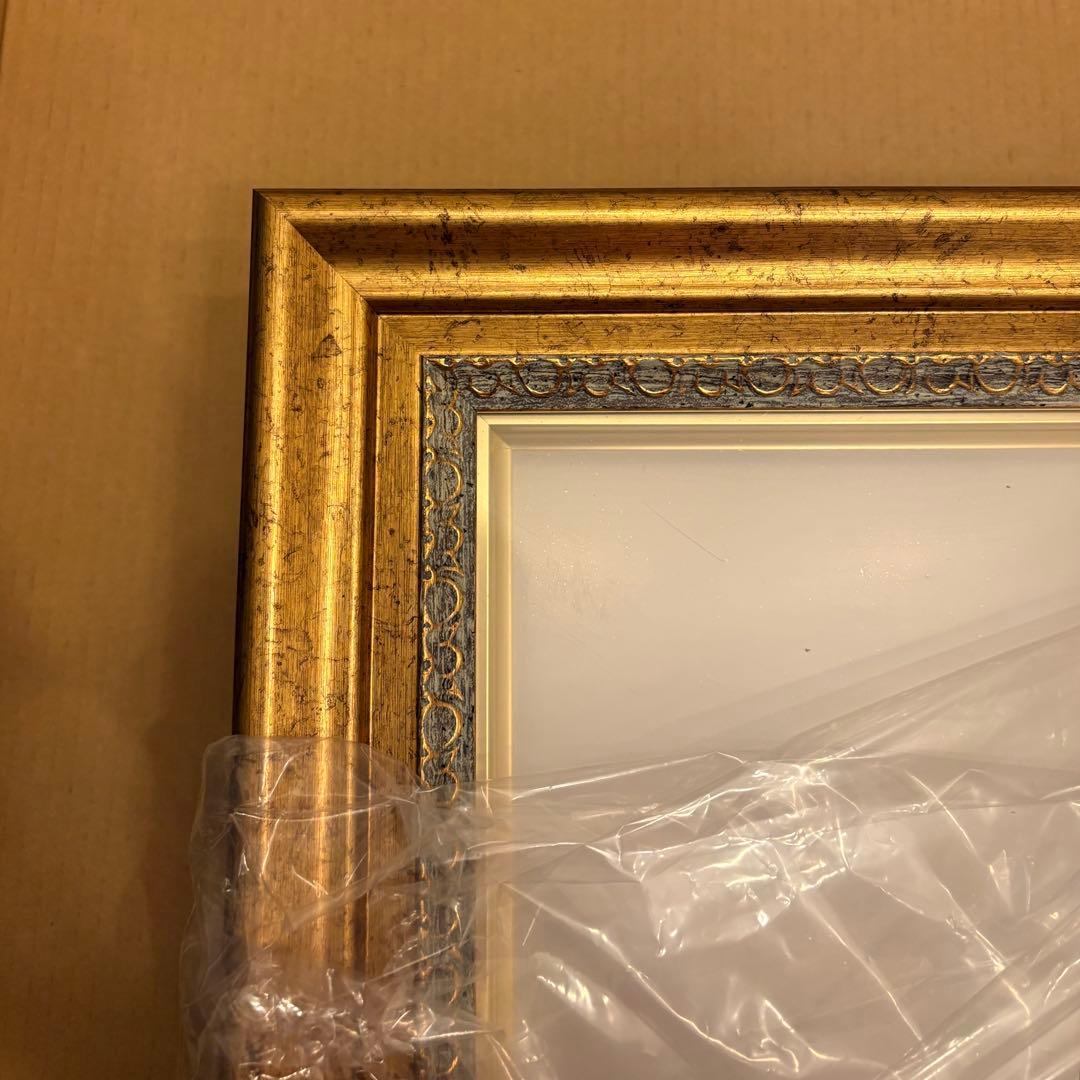 【未使用】油彩額縁　油絵　額縁　F8 8号　ゴールド　フレーム　キャンバス