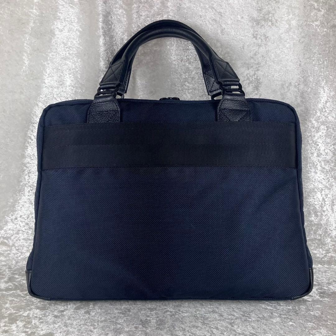 現行 極美品 ブリーフィング フュージョン ワンウェイ ブリーフケース ネイビー