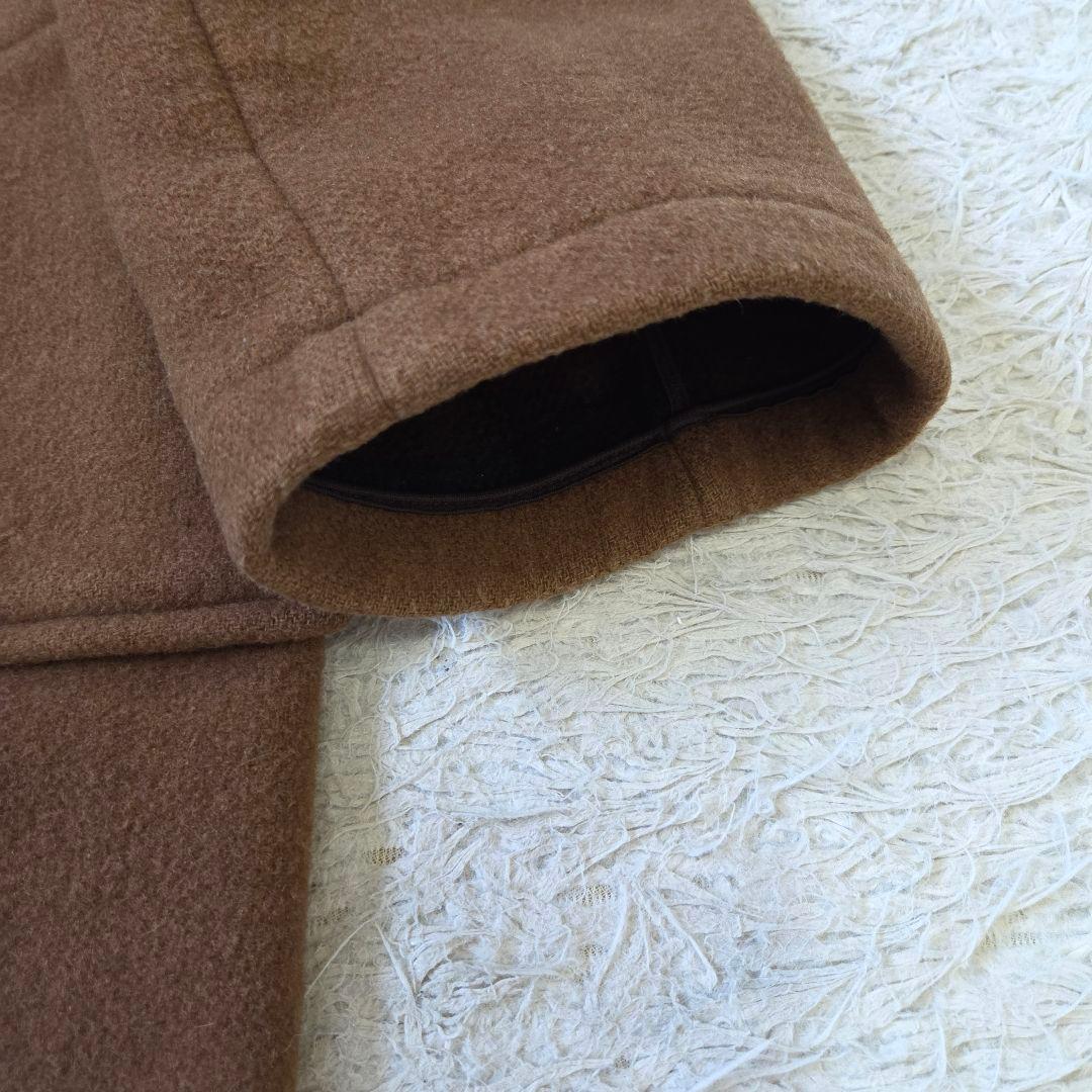 美品 モンゴメリー ダッフルコート カシミヤ混 チベット サイズL相当 ブラウン