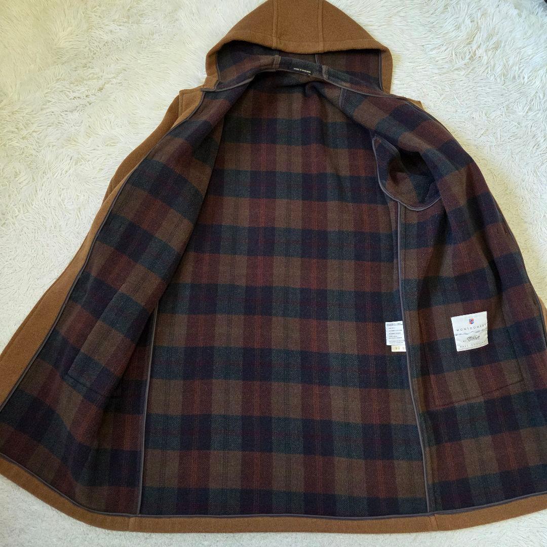 美品 モンゴメリー ダッフルコート カシミヤ混 チベット サイズL相当 ブラウン
