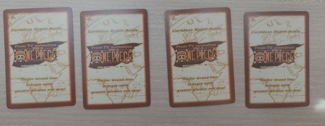 ワンピース　カードダス　ルフィ4枚