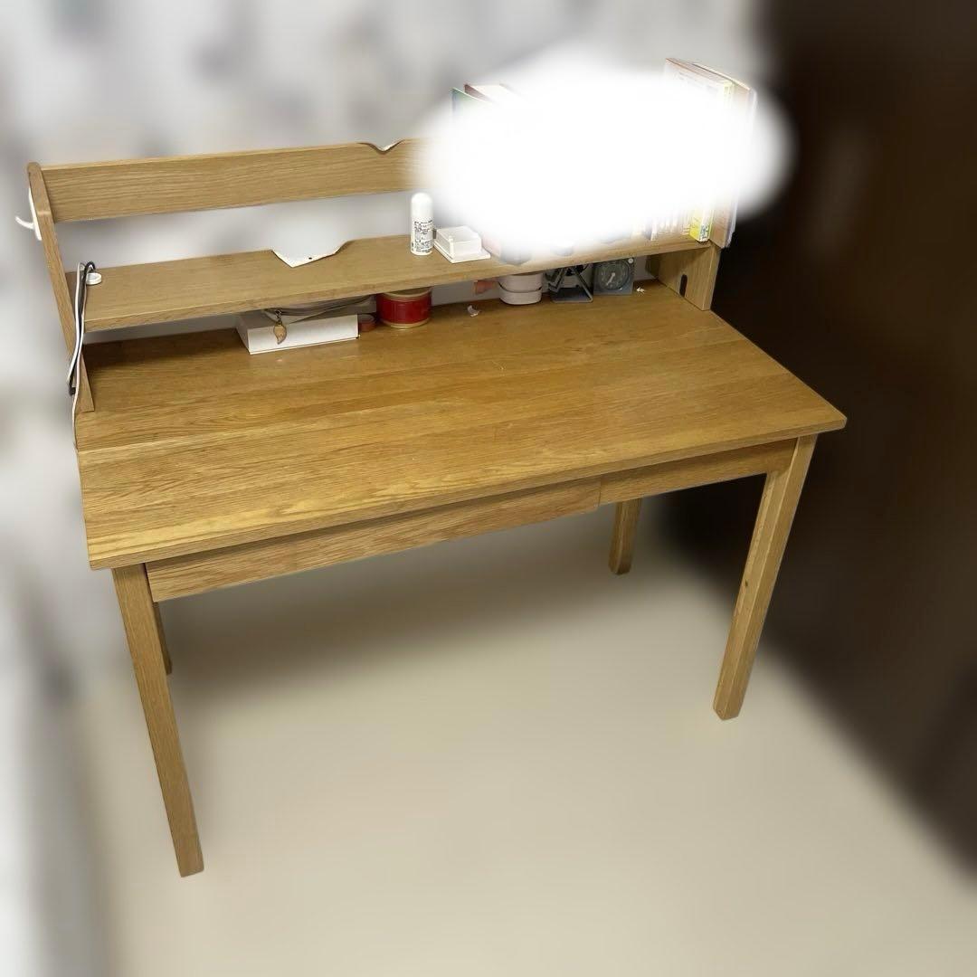 無印良品 木製デスク オーク材 幅110×奥行55×高さ70cm m