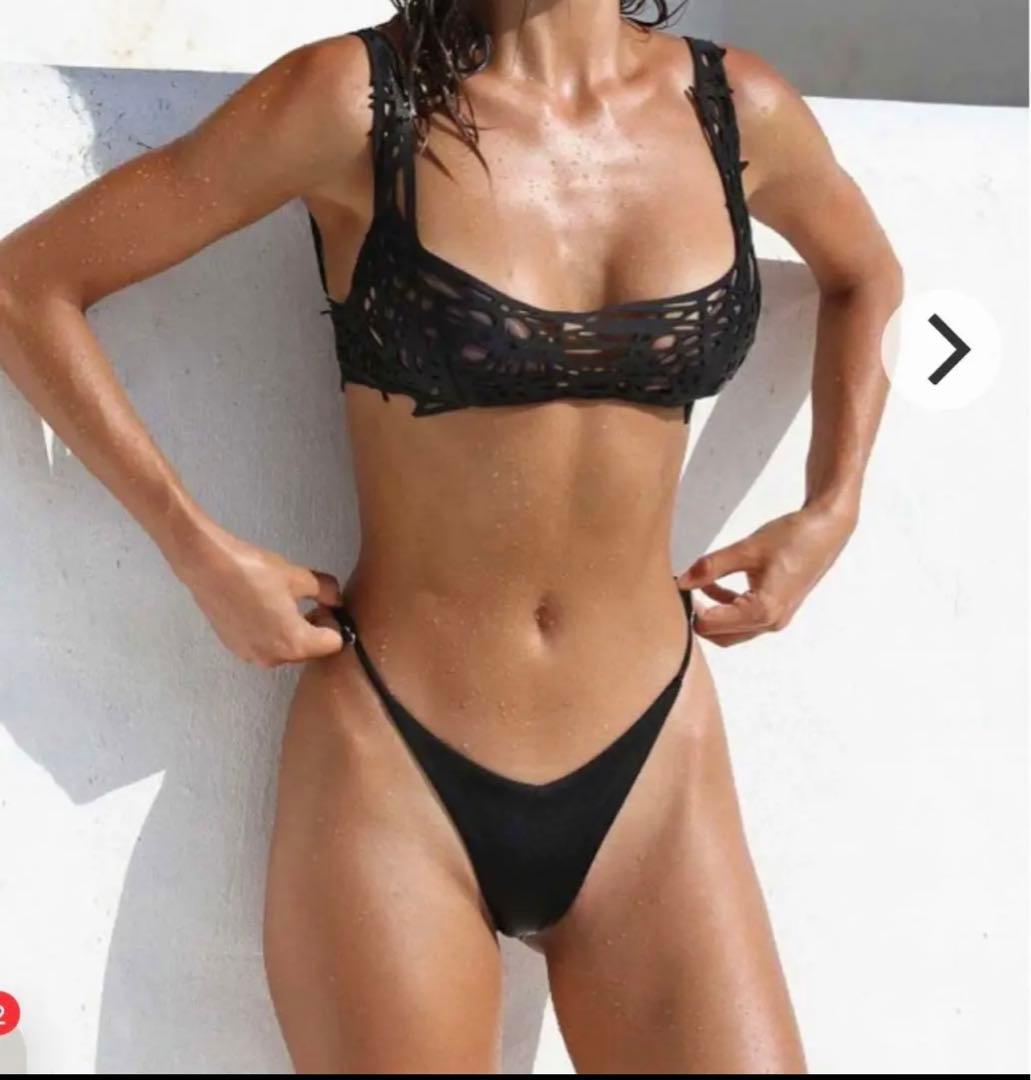 黒ビキニ　定価258USドル　未使用thaikila SCRIBBLE タグ付