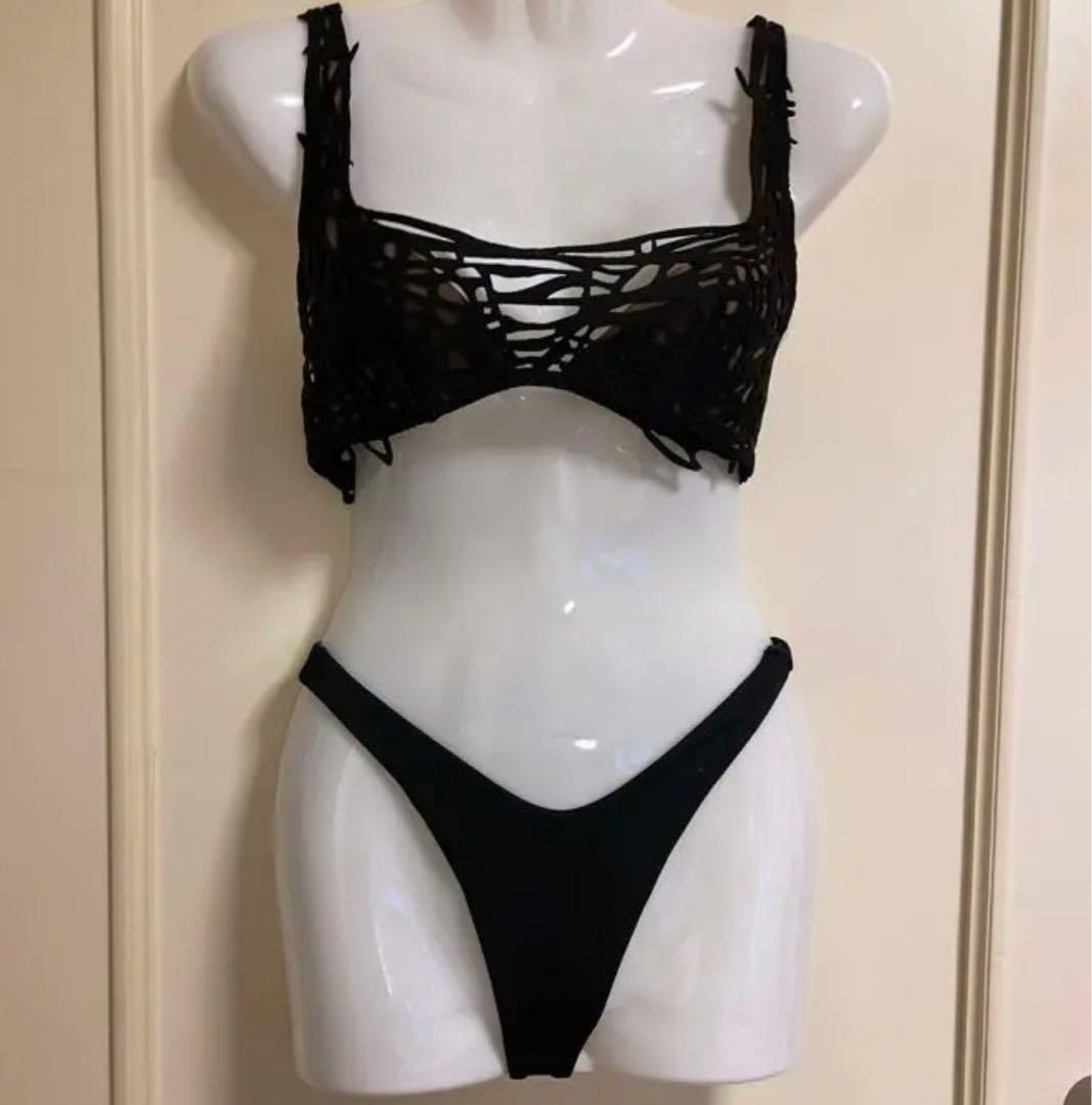 黒ビキニ　定価258USドル　未使用thaikila SCRIBBLE タグ付
