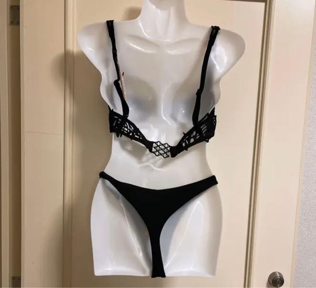 黒ビキニ　定価258USドル　未使用thaikila SCRIBBLE タグ付