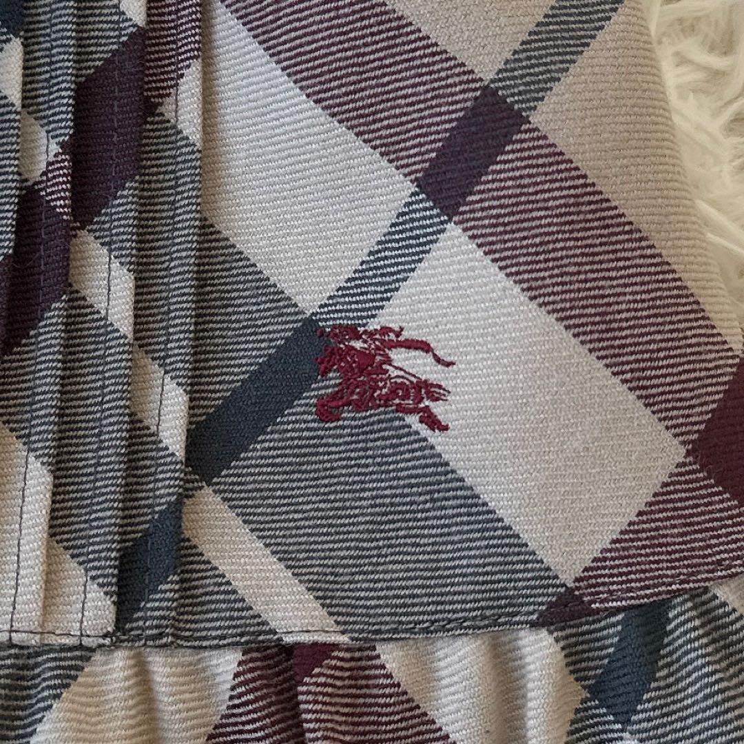 美品✨バーバリーブルーレーベル ノバチェックティアードワンピース ホース ベルト