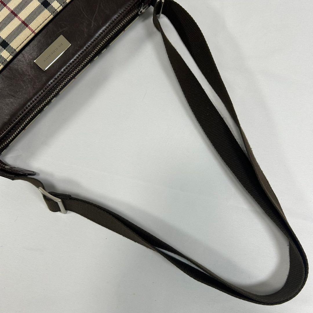 【極美品】バーバリー ショルダーバッグ レザー ノバチェック 肩掛け 斜め掛け