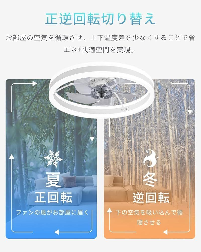 LEDシーリングファンライトキュレーター付き8~10畳リモコン/説明書付50CM