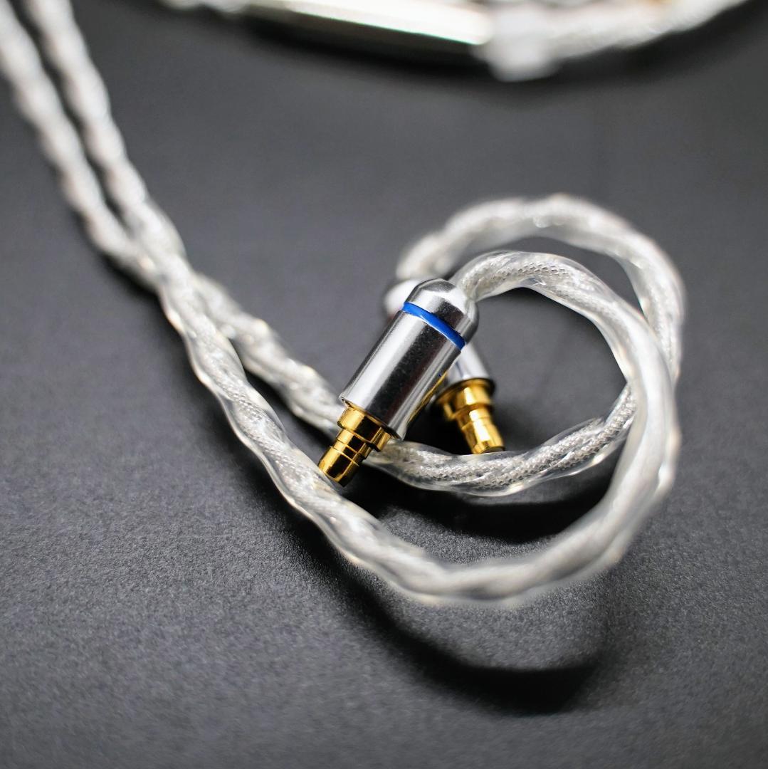 【1点のみ】7N粒子単結晶銅銀メッキ リッツ構造　IE500 4.4mm L字