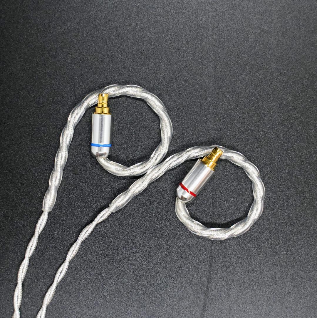 【1点のみ】7N粒子単結晶銅銀メッキ リッツ構造　IE500 4.4mm L字