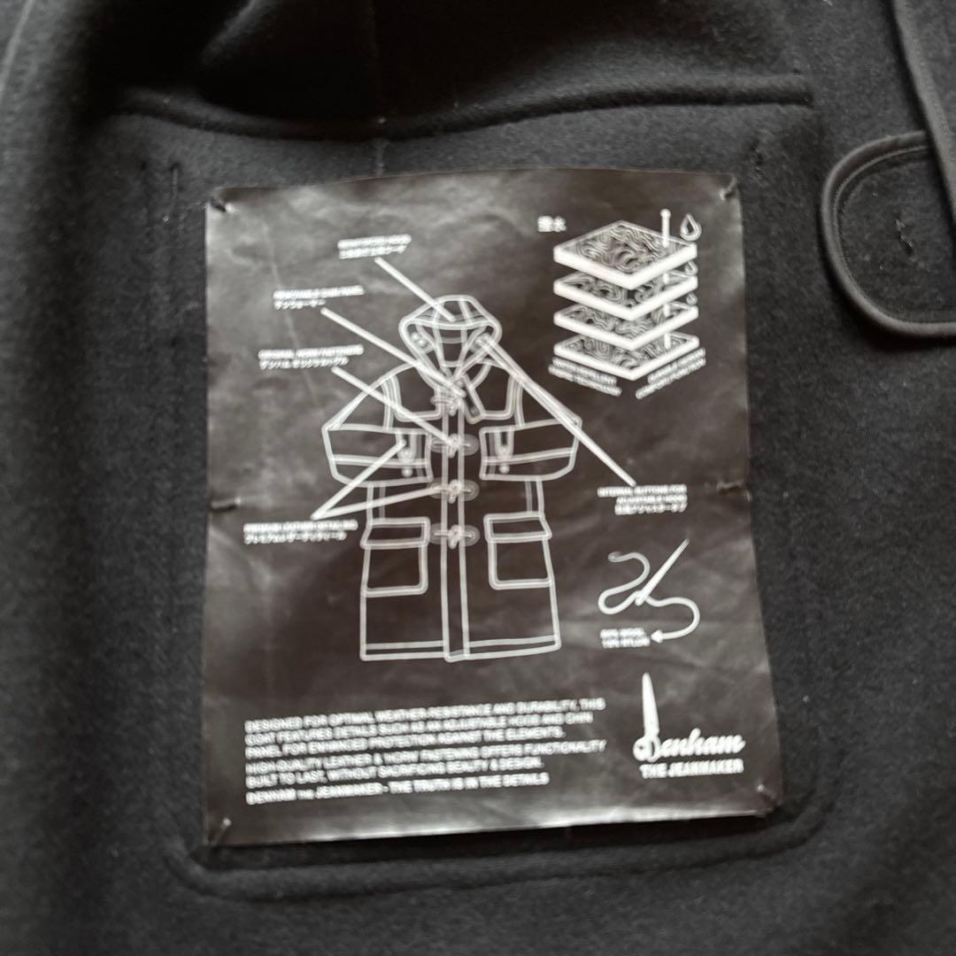 x*a様 デンハム　ダッフルコート　黒 サイズ　L