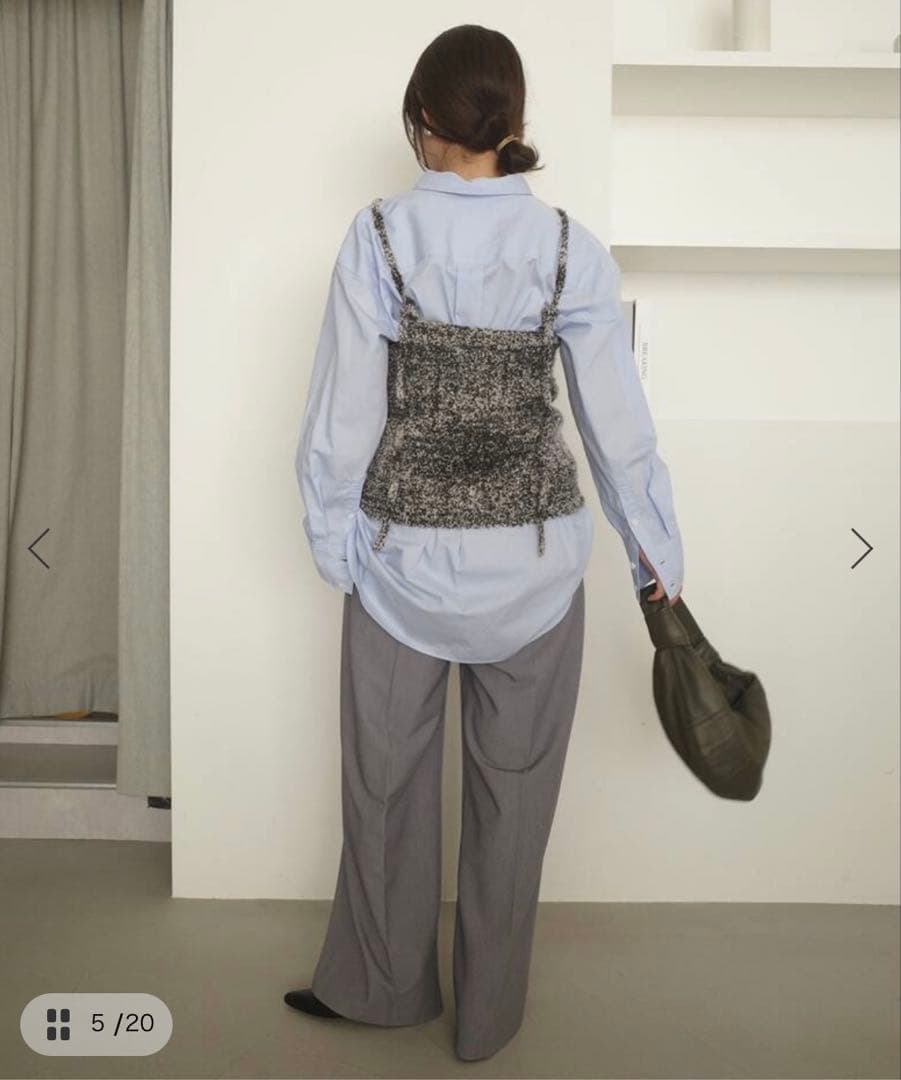 crinkle crinkle crinkleニットキャミ