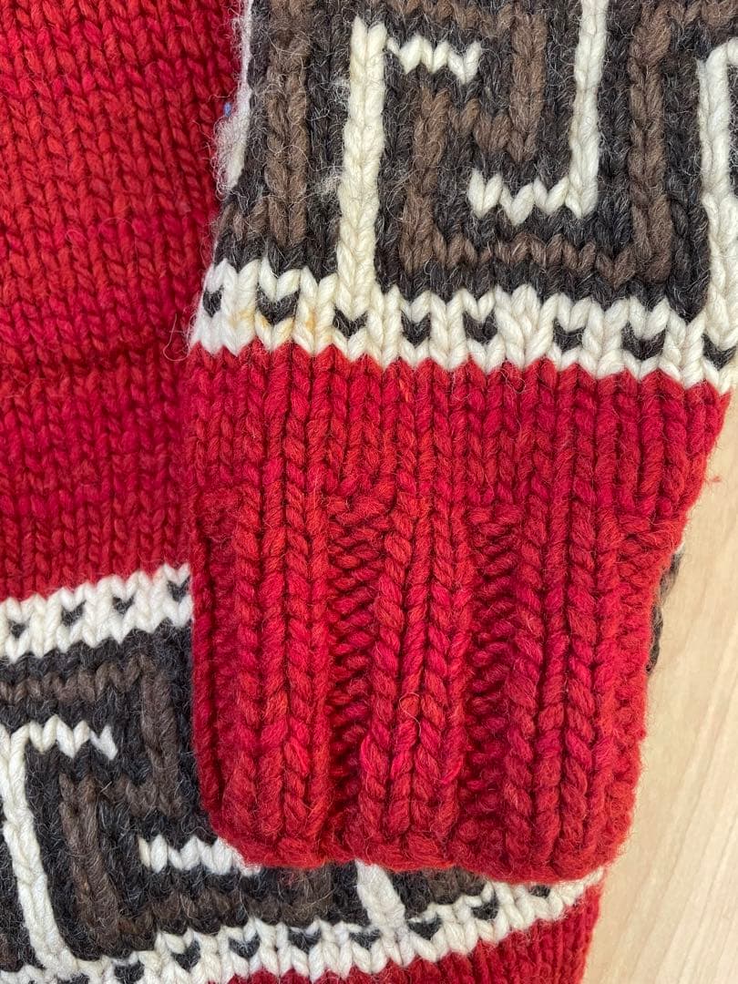 希少　90s RRL カウチンセーター　ハンドニット　三つ星タグ　三ツ星タグ