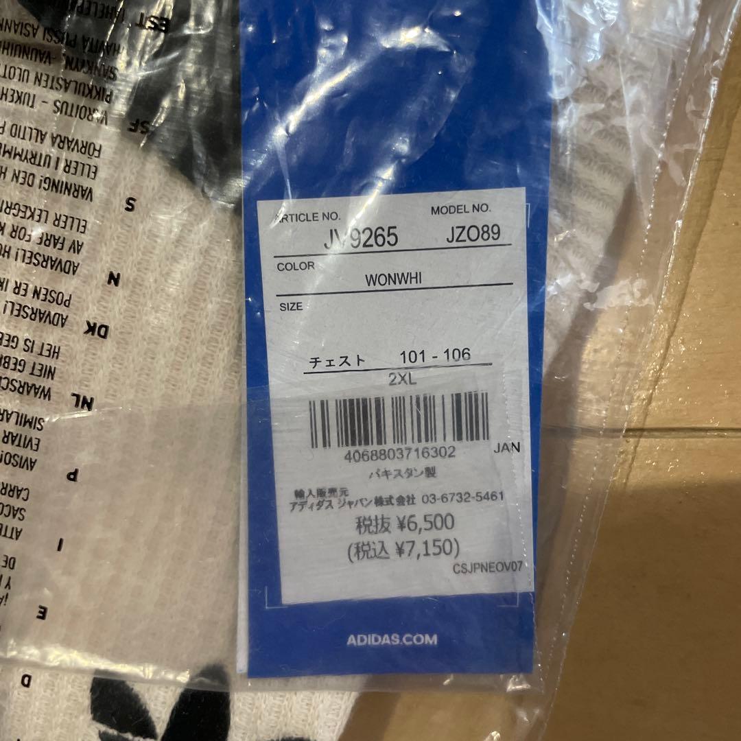 adidas WAFFLE SHORT SLEEVE POLO XXL ホワイト