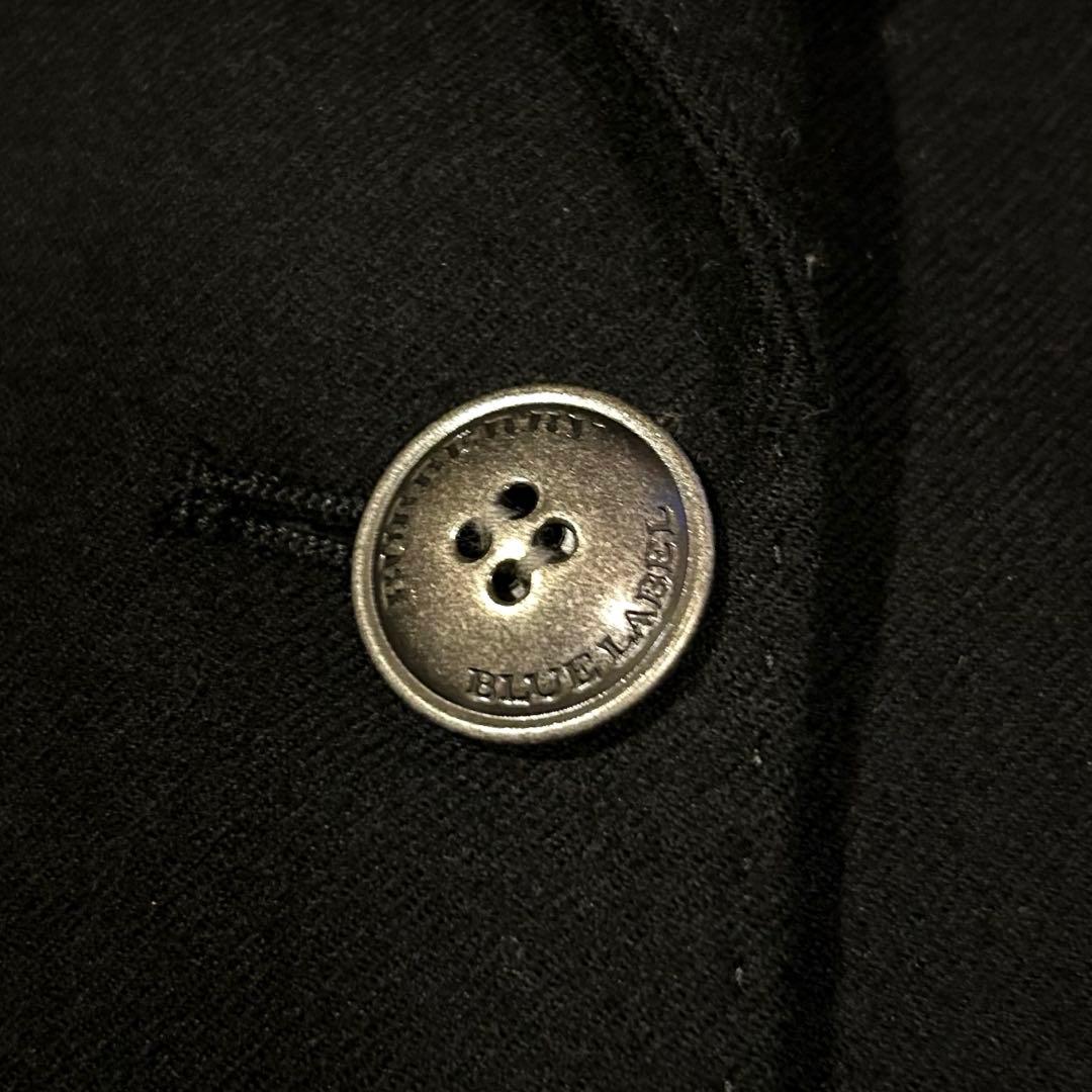 美品 バーバリーブルーレーベル シングルボタン ジャケット 38 チェック 黒