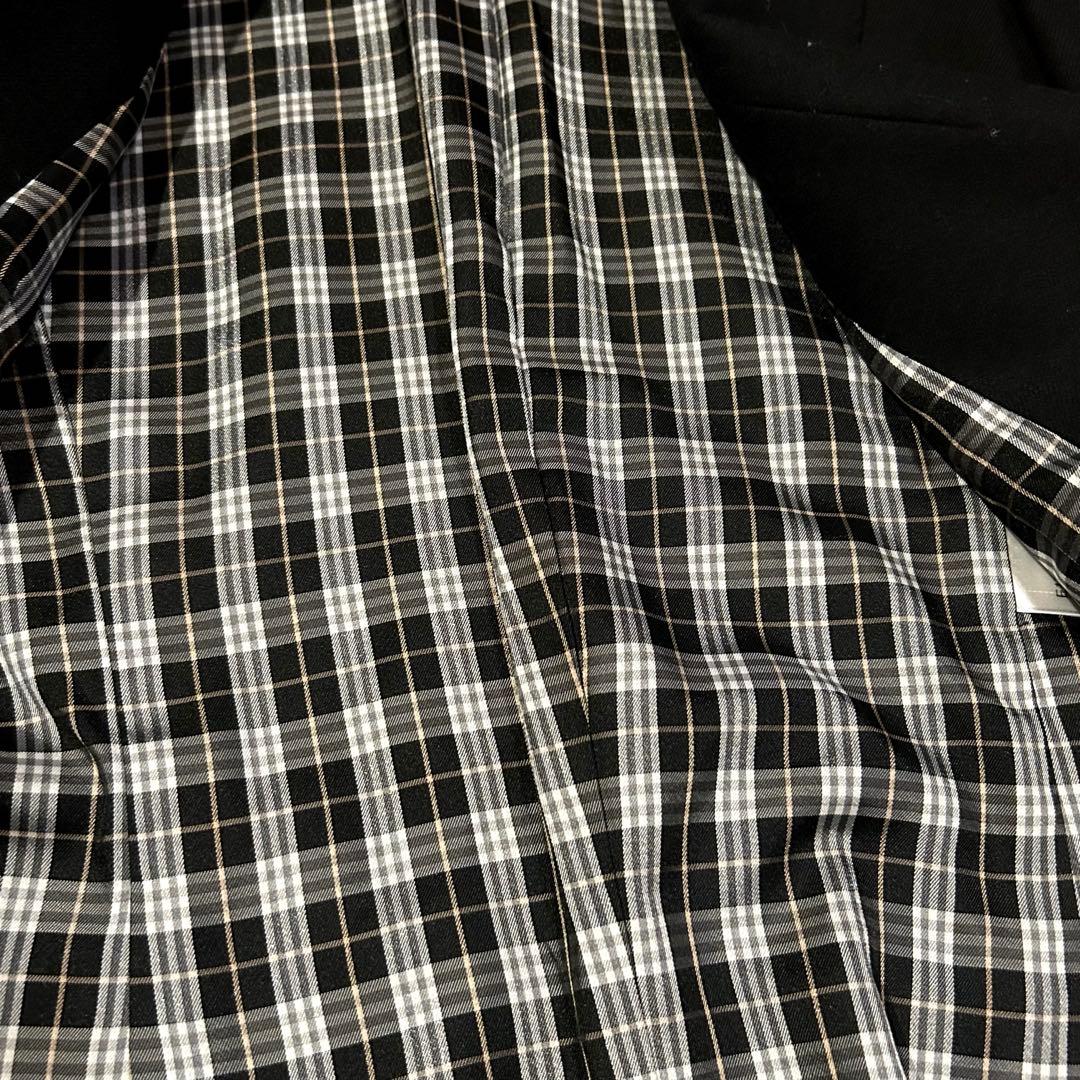 美品 バーバリーブルーレーベル シングルボタン ジャケット 38 チェック 黒