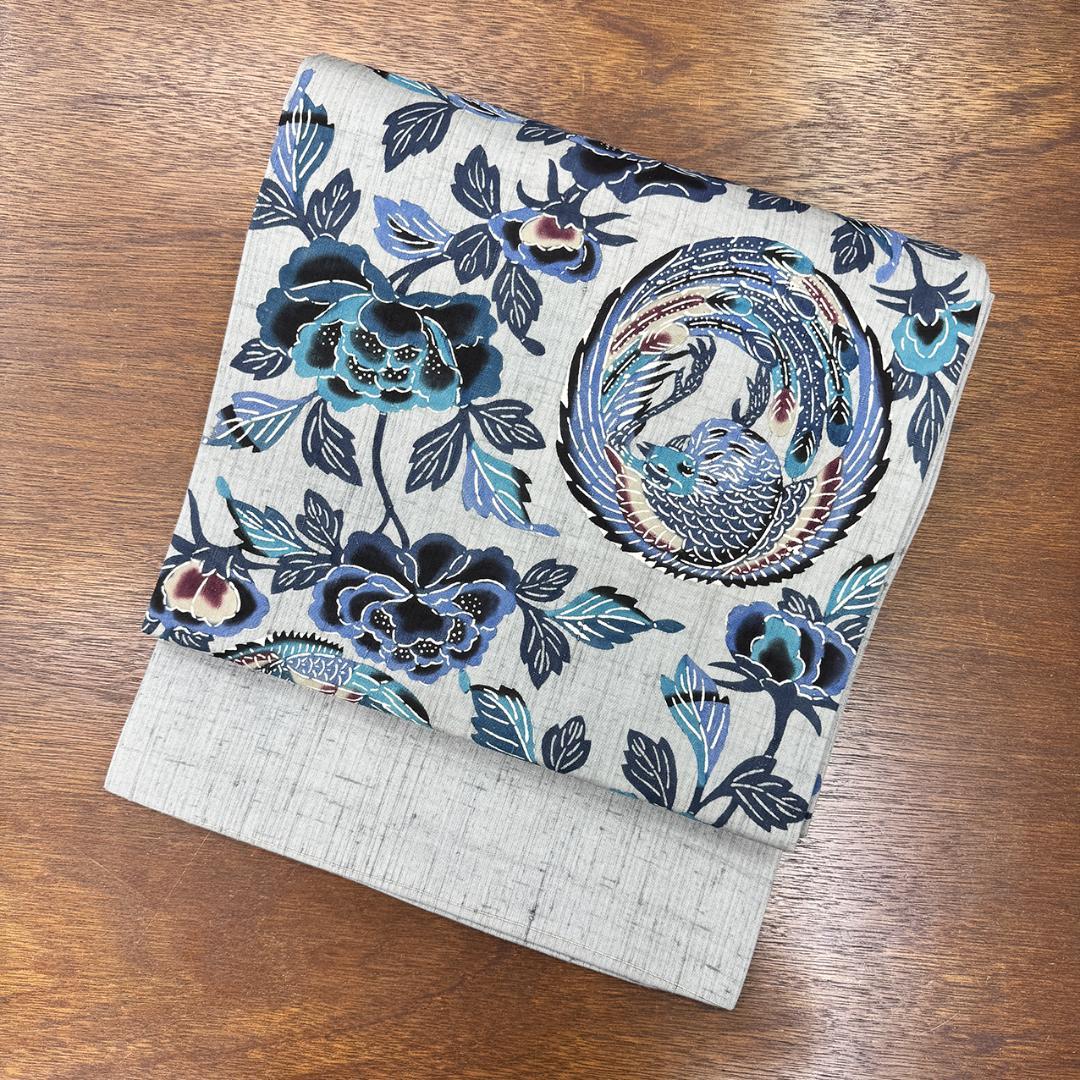 新品未使用 長尺 ■ 本場琉球びんがた 真喜屋均 作 染工房まきや 紬地名古屋帯