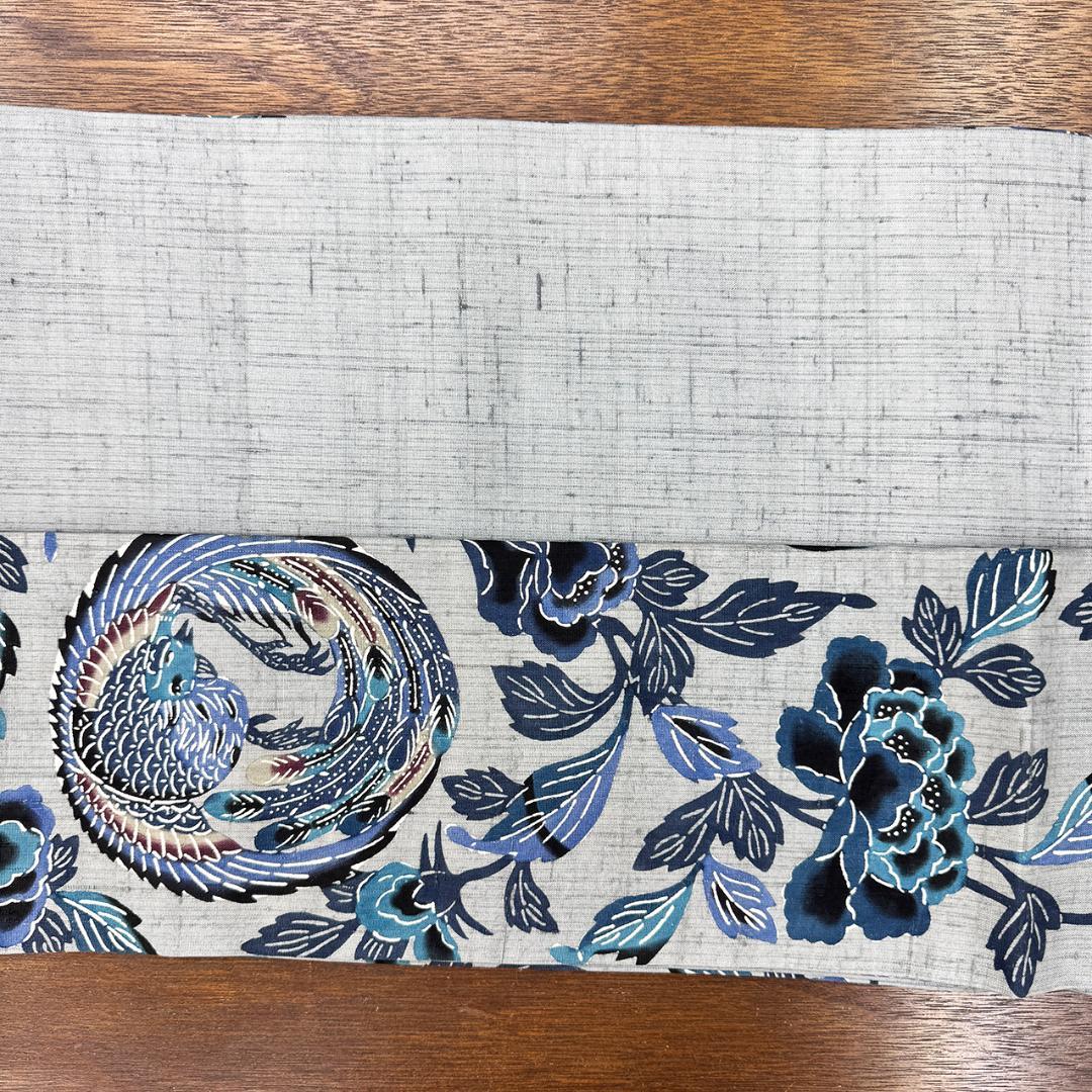 新品未使用 長尺 ■ 本場琉球びんがた 真喜屋均 作 染工房まきや 紬地名古屋帯