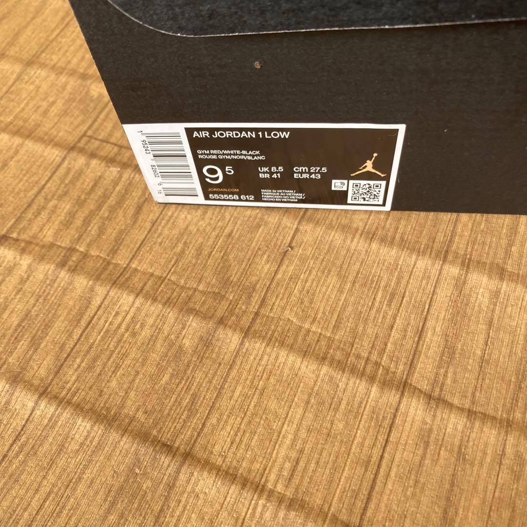 エアジョーダン 1 ロー レッド/ブラック/ホワイト