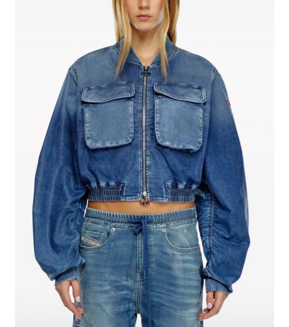 破格❗️ルセラフィム　ユンジン着用DIESEL 短丈デニムボンバージャケット　M