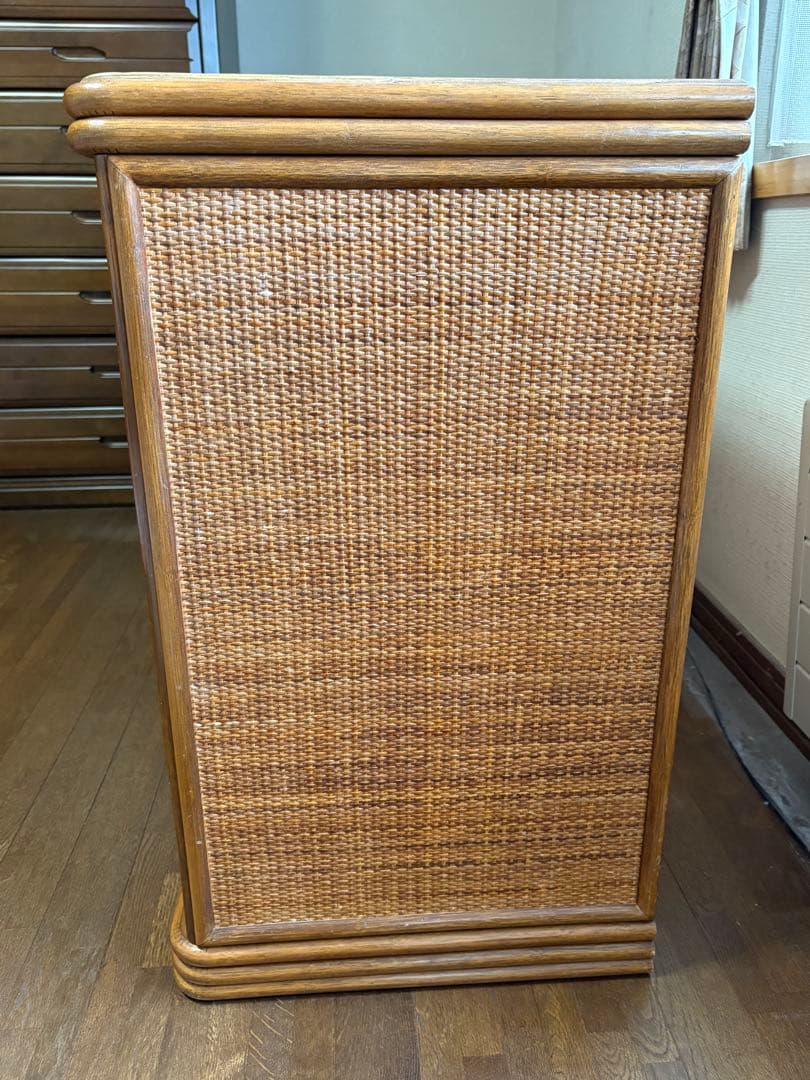 北海道千歳市引き取り限定！マダムロタン籐家具 チェスト 収納棚 衣類収納