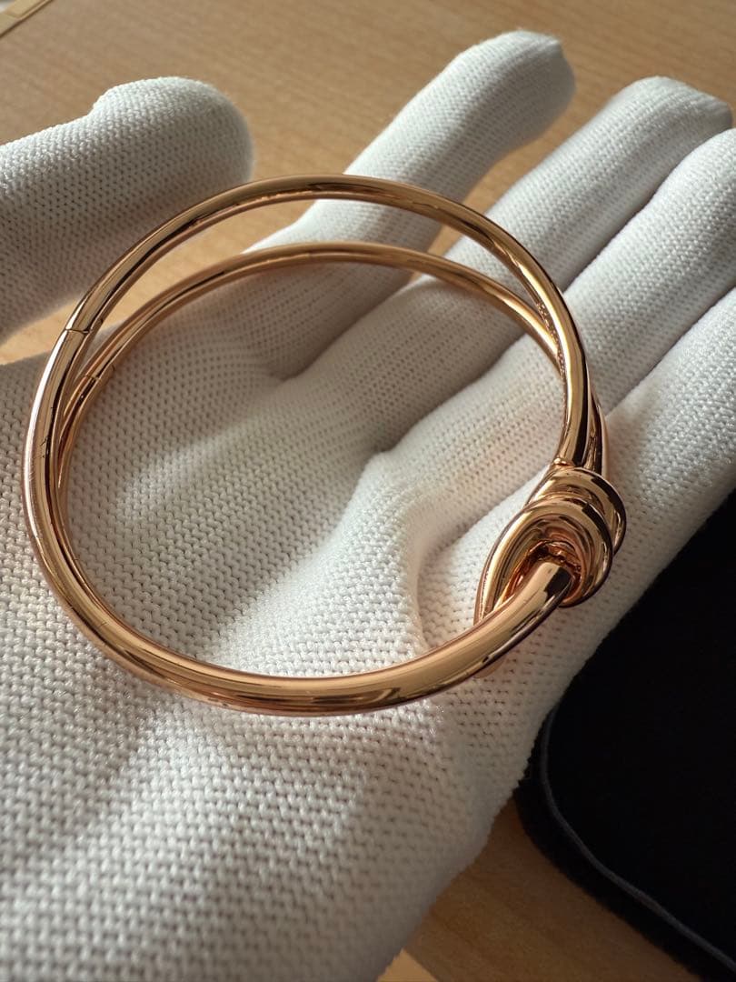 ティファニー風 ダブル ロウ ヒンジ バングル