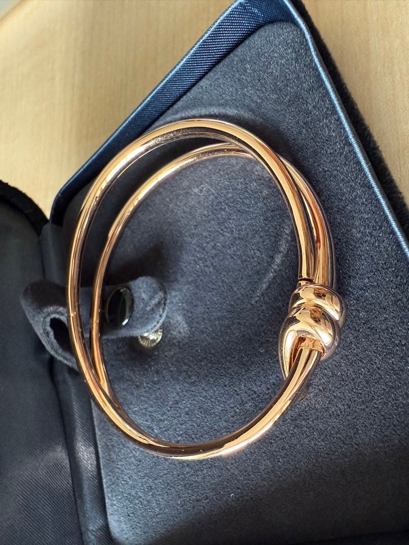 ティファニー風 ダブル ロウ ヒンジ バングル