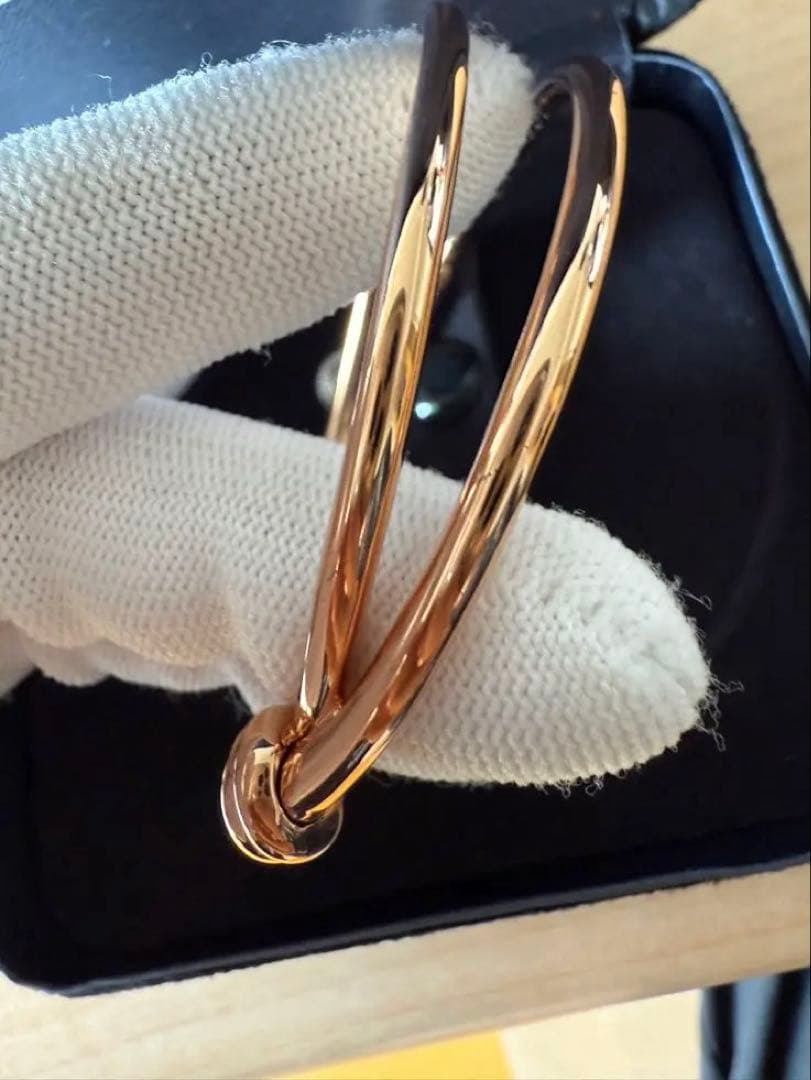 ティファニー風 ダブル ロウ ヒンジ バングル