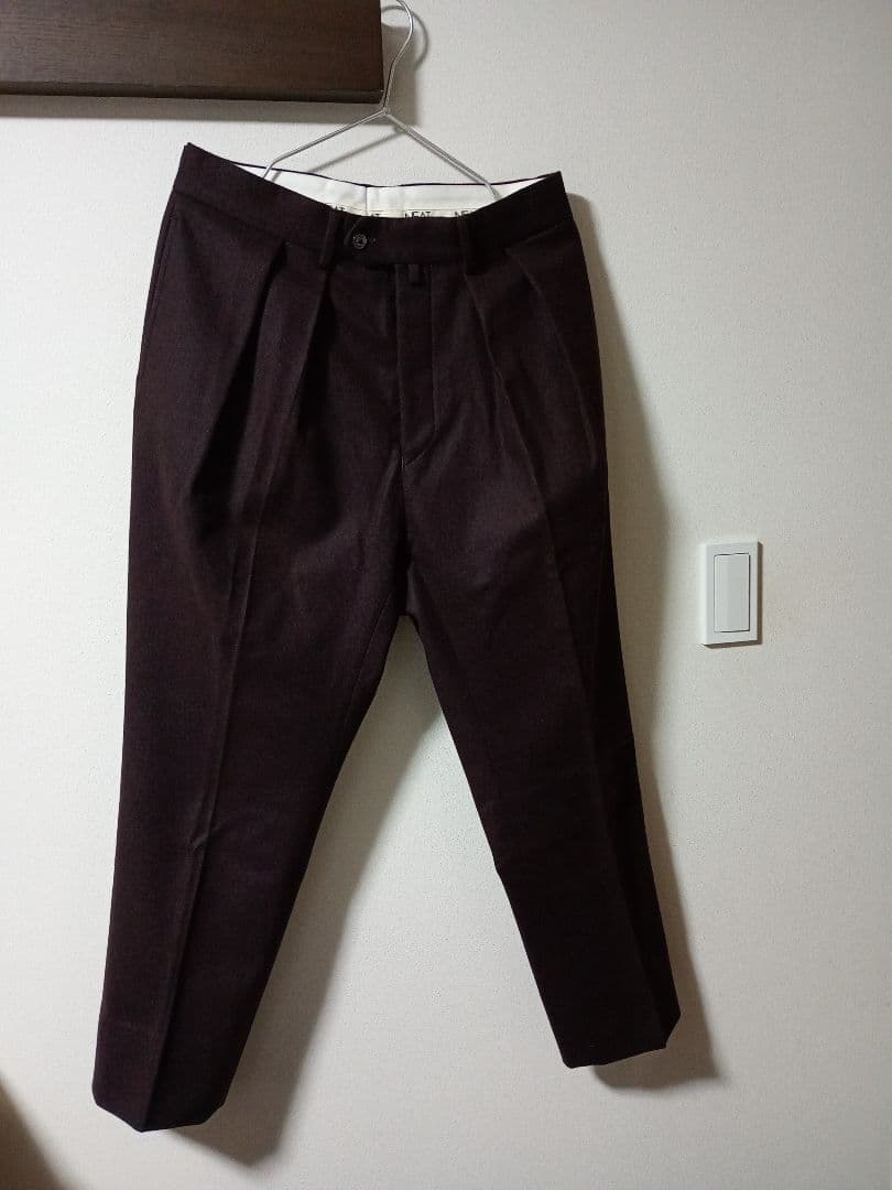 NEAT ニート 2タック ボタンフライ ウール パンツ スラックス
