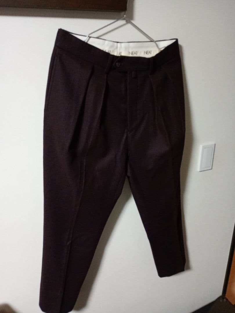 NEAT ニート 2タック ボタンフライ ウール パンツ スラックス