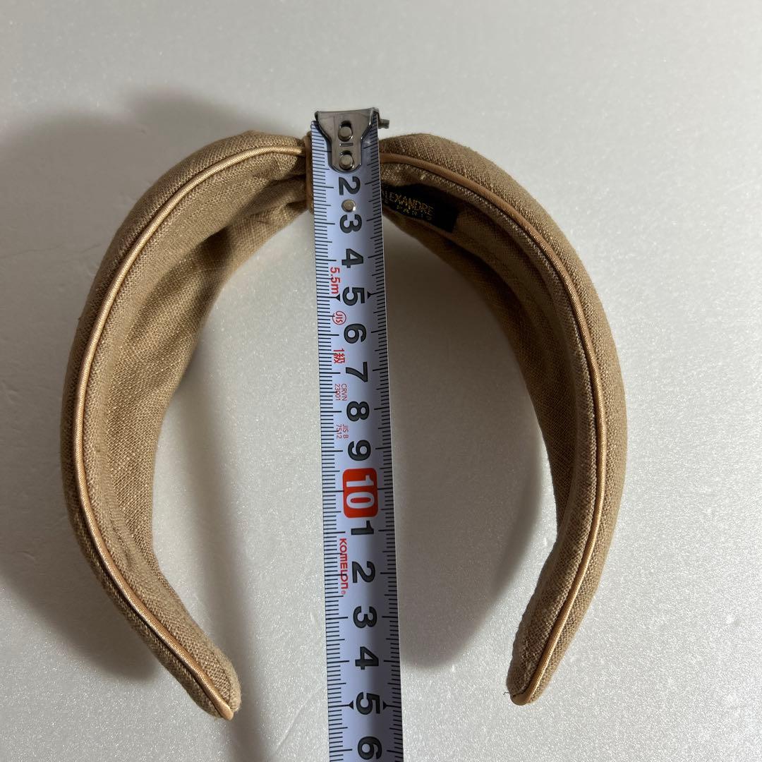 ALEXANDRE DE PARIS カチューシャ ヘアバンド ベージュ
