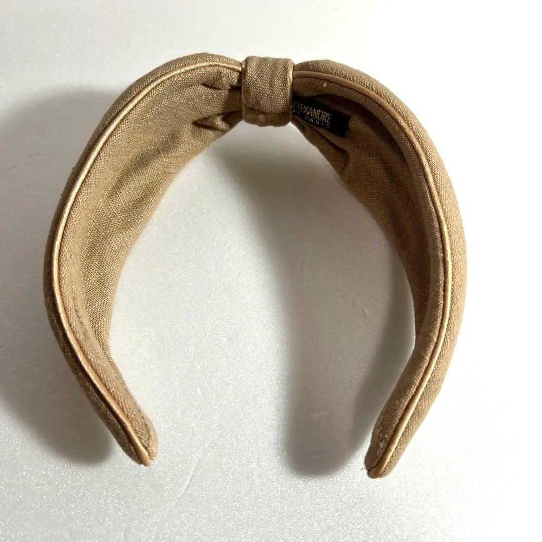 ALEXANDRE DE PARIS カチューシャ ヘアバンド ベージュ