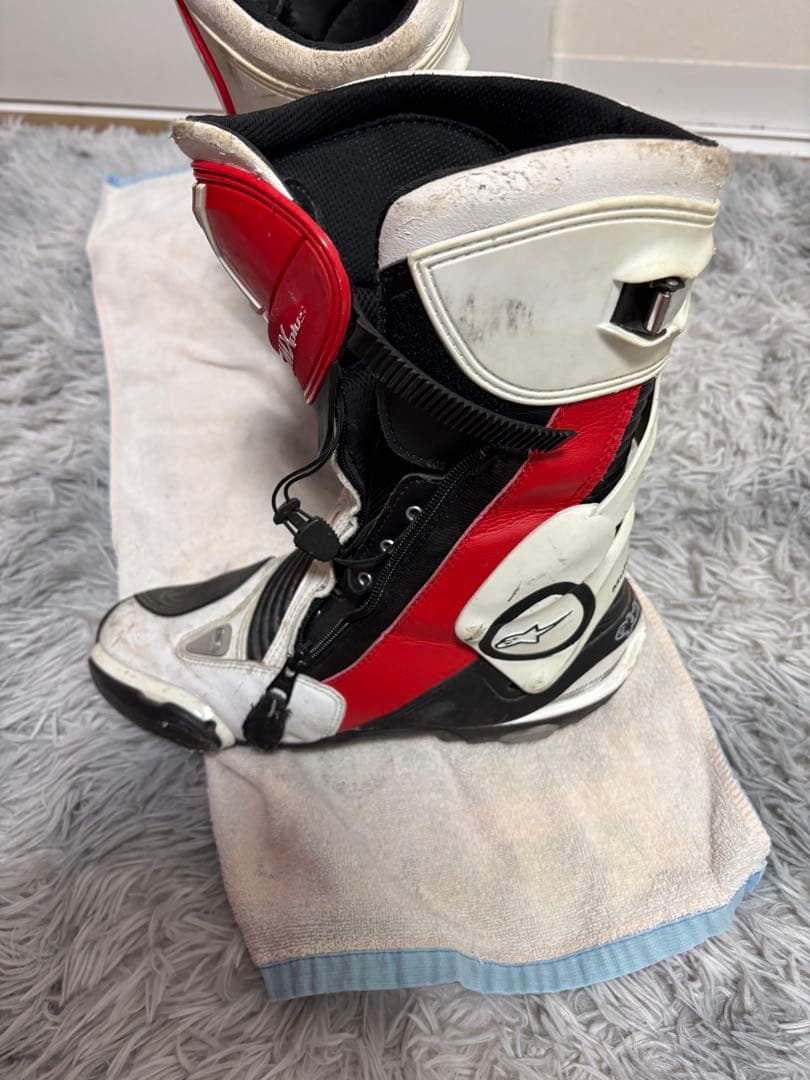 Alpinestars バイク用ブーツ ホワイト/レッド