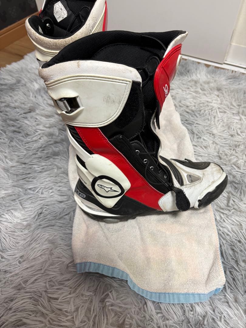 Alpinestars バイク用ブーツ ホワイト/レッド
