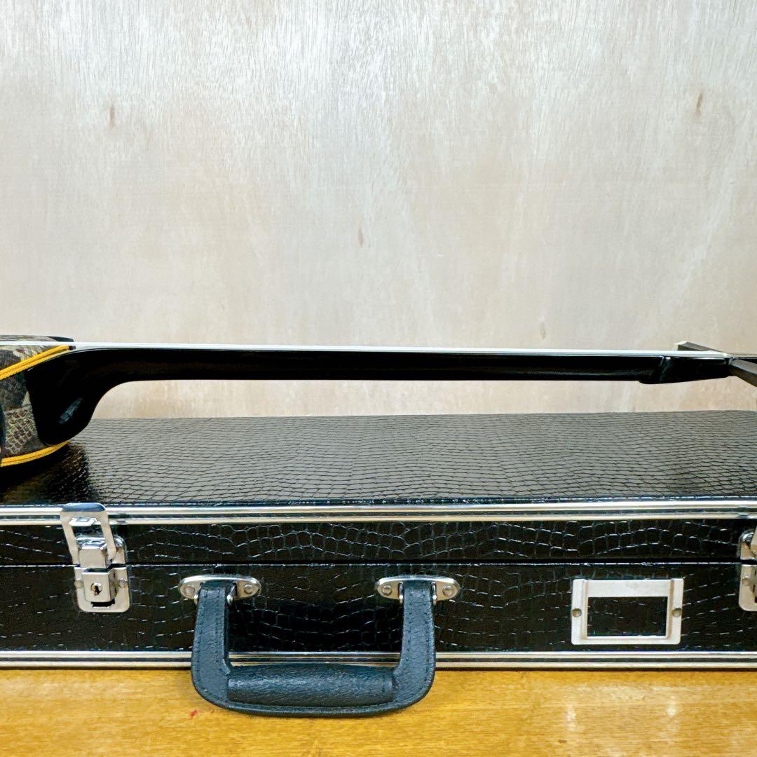 【美品】 初心者 入門 三線 沖縄三線 人工皮 ハードケース付き ツメ 駒