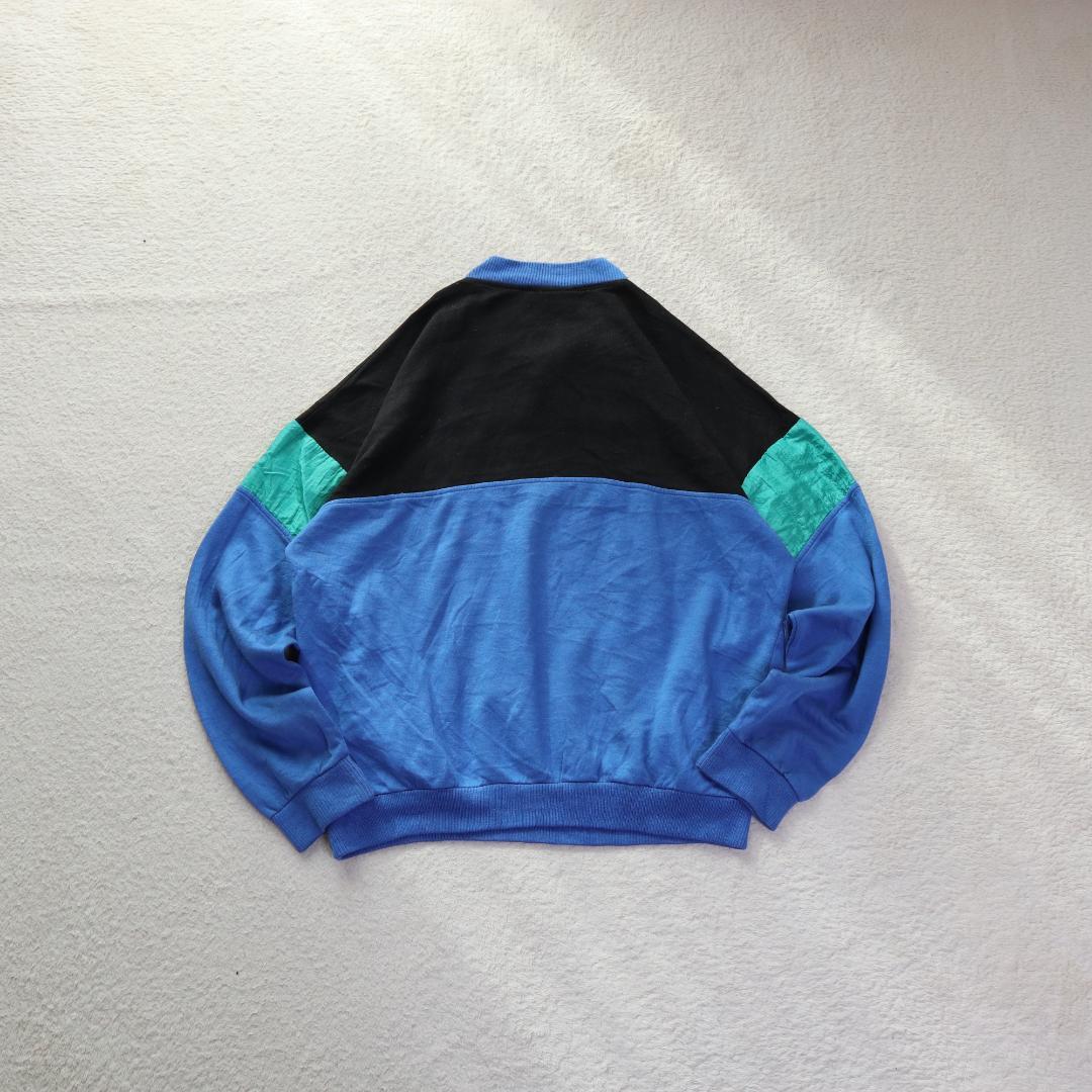 にょろ様　80s 90s adidas トレフォイル 刺繍スウェット L相当 ヴ