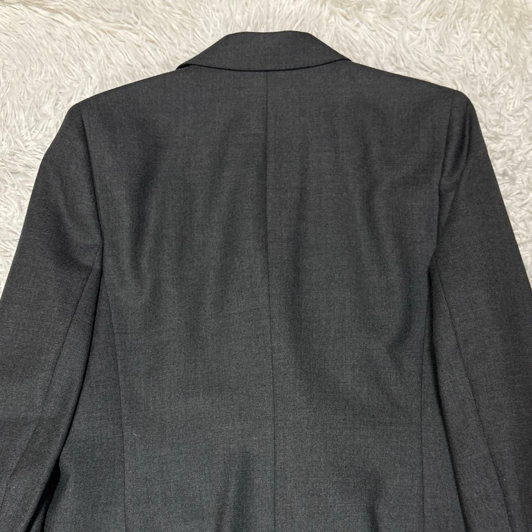 新品 バーバリーズ カシミヤ混 テーラード ジャケット 金ボタン M グレー