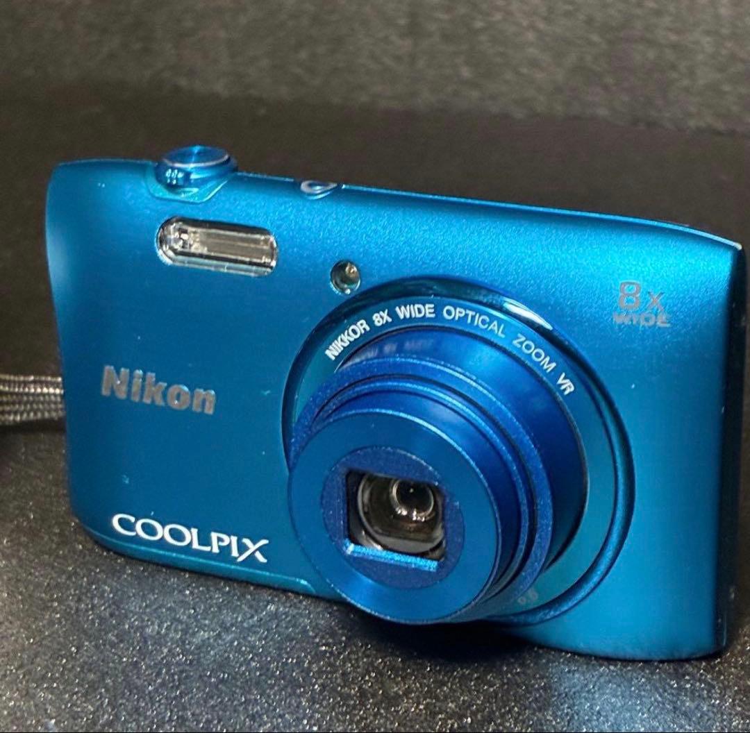 動作確認済 Nikon COOLPIX S3600 ブルー デジカメ コンデジ