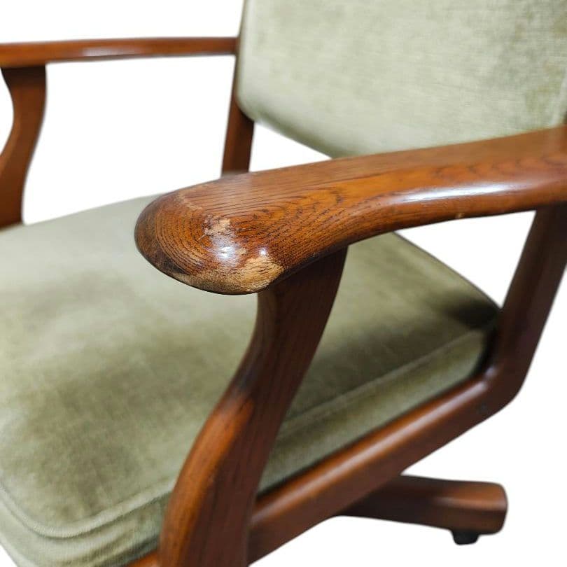 karimoku オールドカリモク コロニアル デスクチェア モケットグリーン