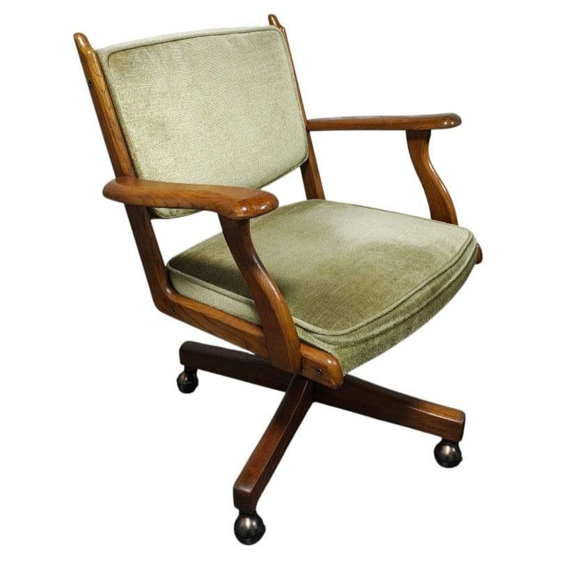 karimoku オールドカリモク コロニアル デスクチェア モケットグリーン