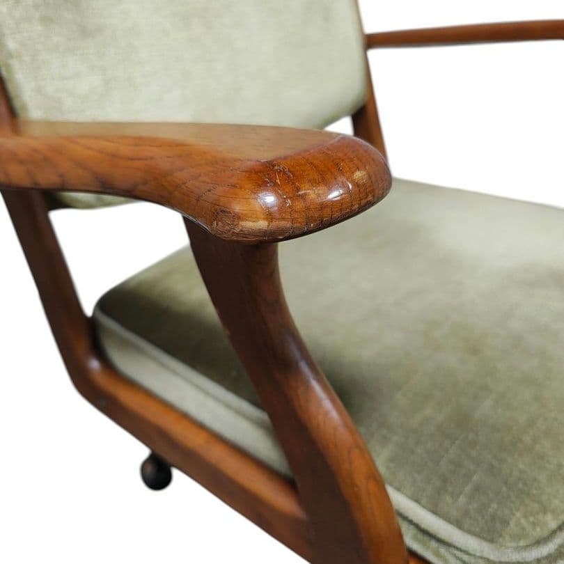 karimoku オールドカリモク コロニアル デスクチェア モケットグリーン