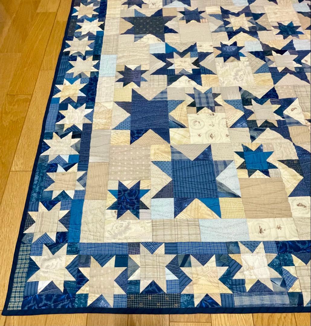 パッチワークキルト　タペストリー　スター