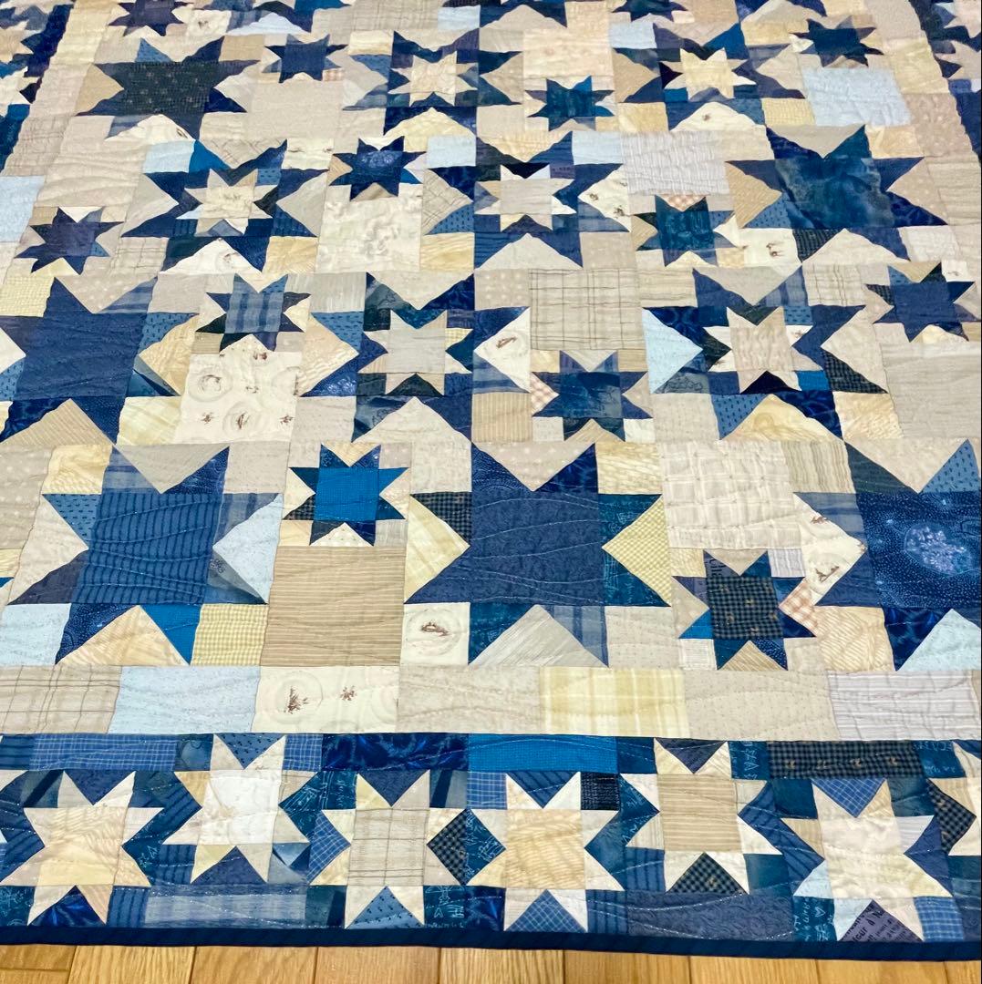 パッチワークキルト　タペストリー　スター