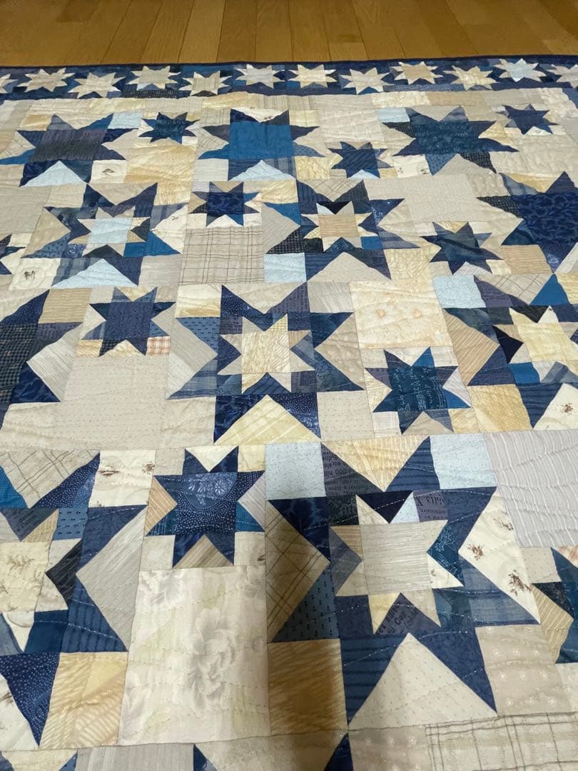 パッチワークキルト　タペストリー　スター