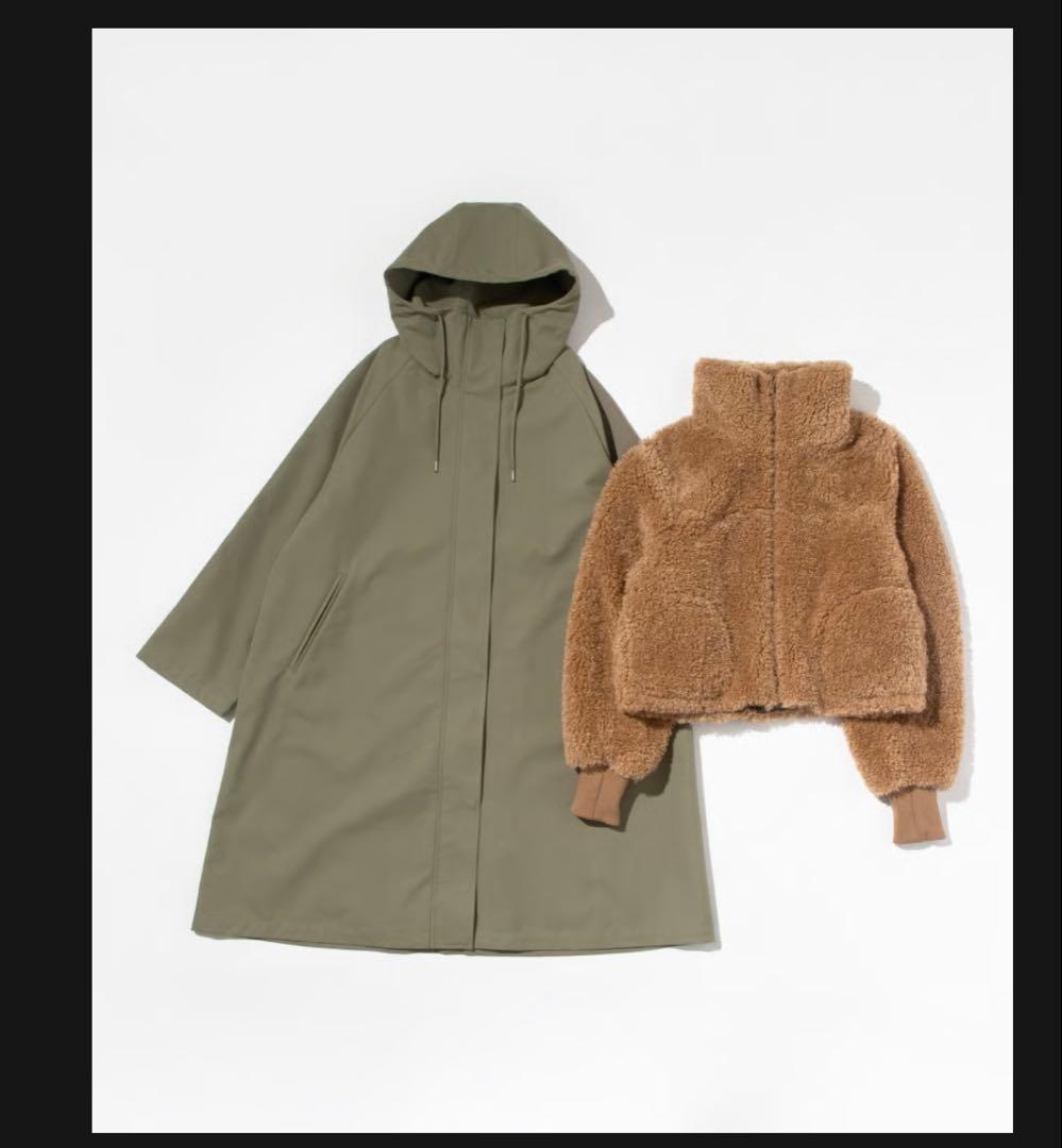 【撥水】エコファーライナー付きコート　WCJ 若槻千夏　モッズコート　完売品