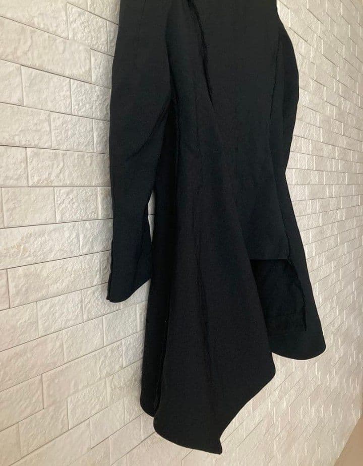 【新品】22SS コムデギャルソンオムプリュス　ポリ縮絨　サイドロングジャケット