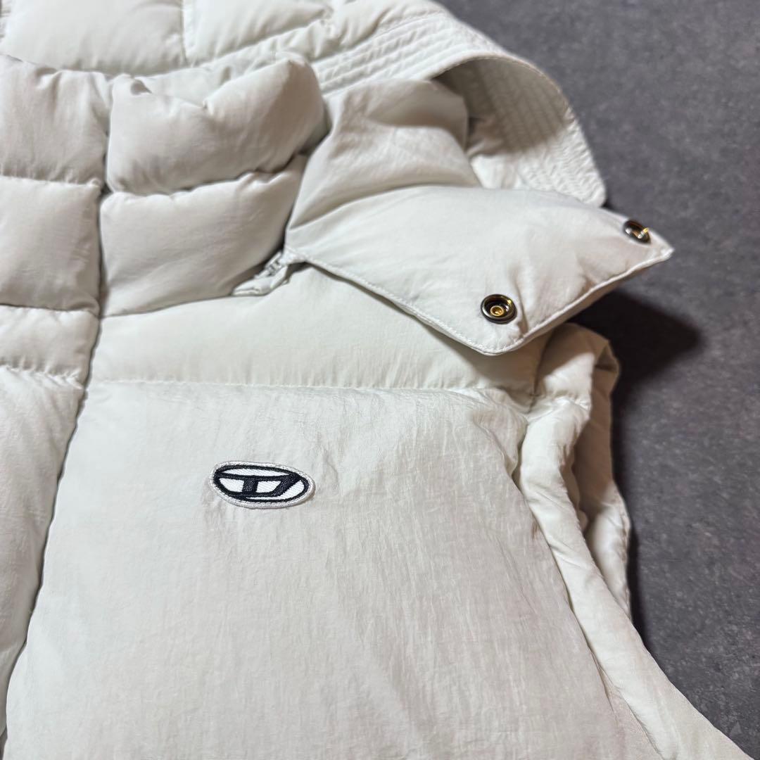 【美品】DIESEL ダウンベスト ホワイト L 白 46